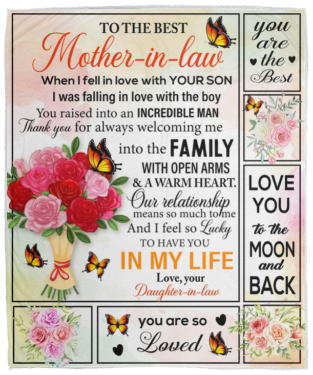 Mother-In-Law Cozy Message Blanket
