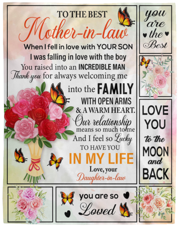 Mother-In-Law Cozy Message Blanket