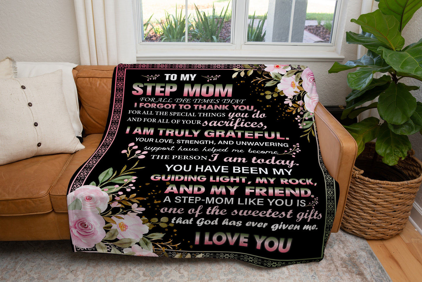 Step Mom My Friend Cozy Plush Fleece Blanket