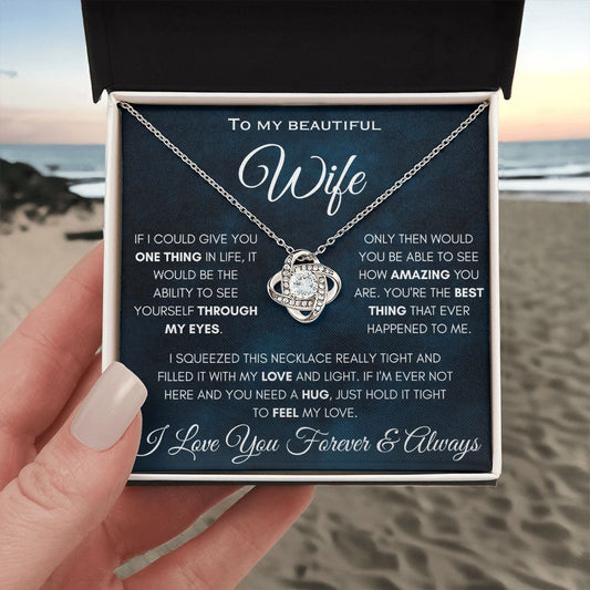 Beautiful Wife One Thing Love Knot Necklace