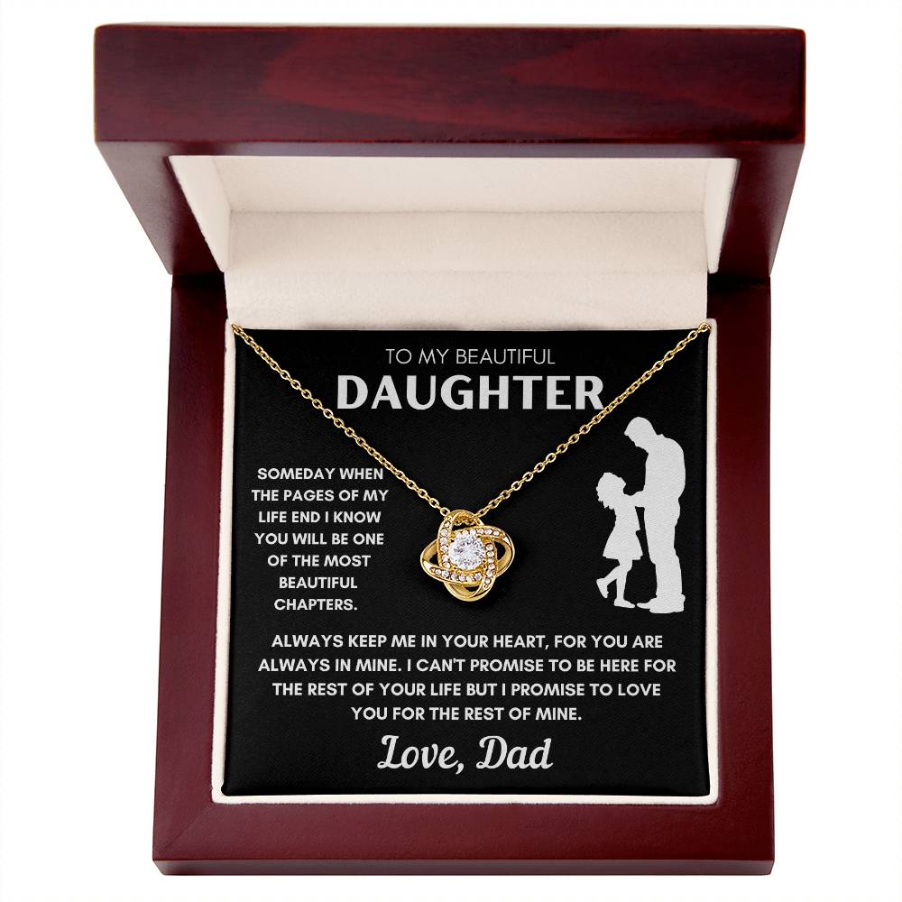 Daughter from Dad Silhouette Beautiful Chapters Love Knot