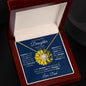 Daughter from Dad Sunflower Butterfly Love Knot Necklace