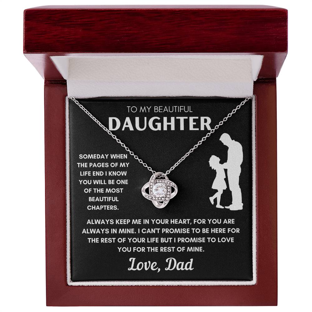 Daughter from Dad Silhouette Beautiful Chapters Love Knot