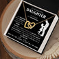 Daughter from Dad Silhouette Interlocking Hearts Necklace