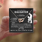 Daughter from Dad Silhouette Interlocking Hearts Necklace