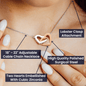 Daughter from Dad Silhouette Interlocking Hearts Necklace