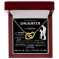 Daughter from Dad Silhouette Interlocking Hearts Necklace
