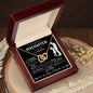 Daughter from Dad Silhouette Interlocking Hearts Necklace