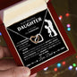 Daughter from Dad Silhouette Interlocking Hearts Necklace