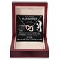 Daughter from Dad Silhouette Interlocking Hearts Necklace