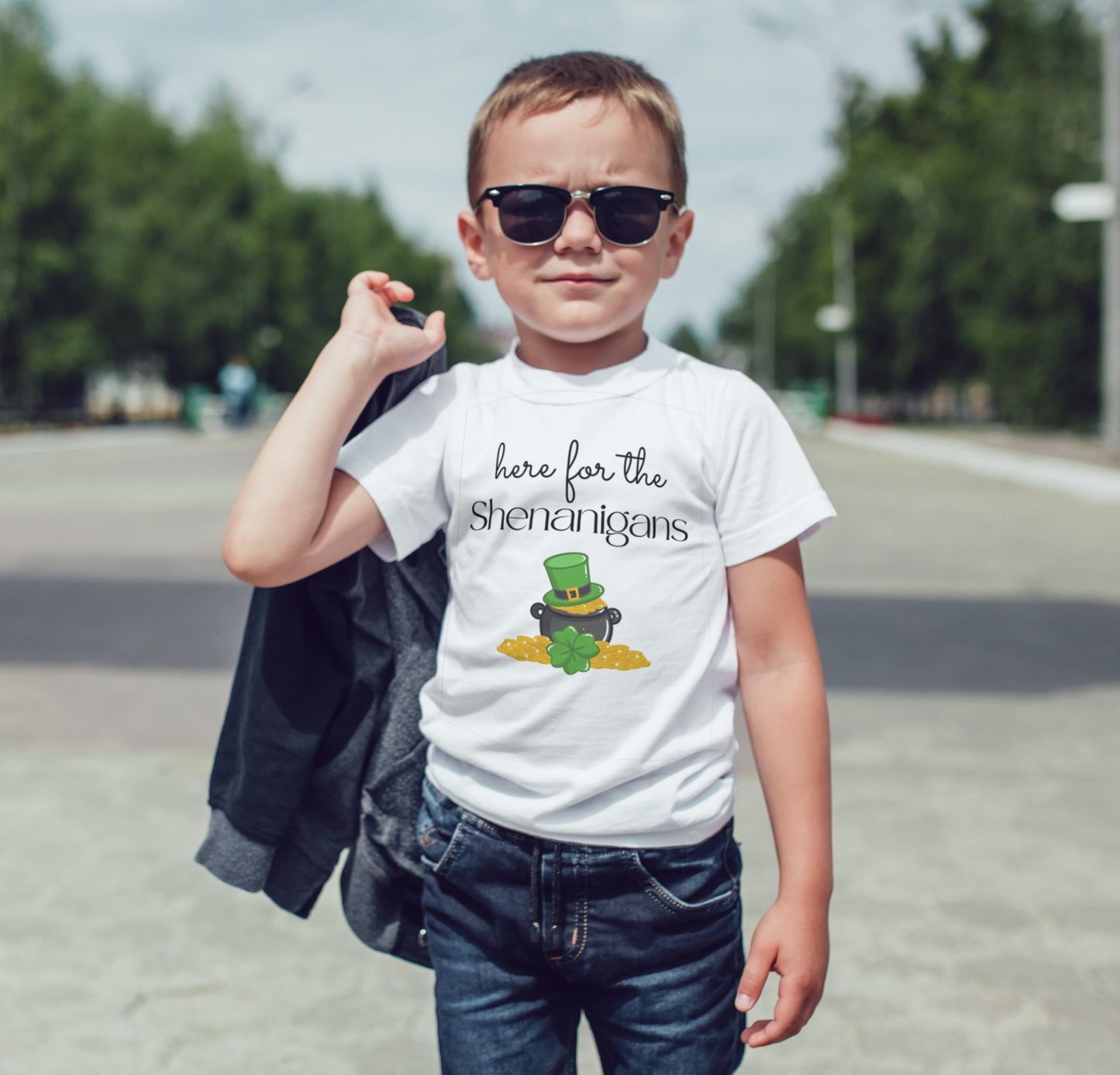 Youth Here for the Shenanigans T-Shirt