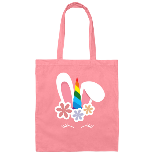 Unicorn Bunny Egg Hunt Canvas Tote Bag