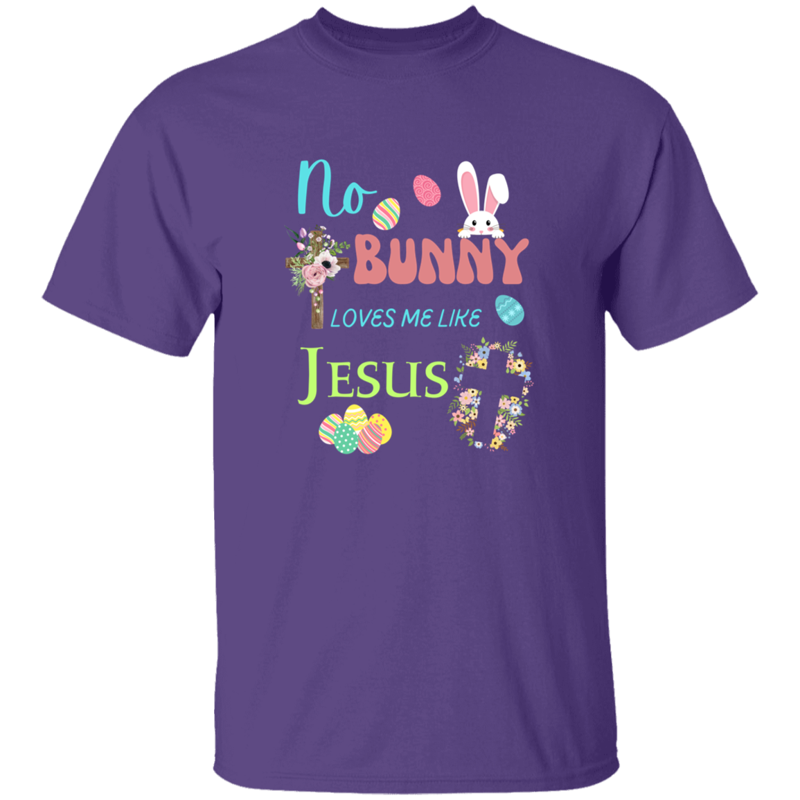 No Bunny Loves Me Like Jesus Youth 5.3 oz 100% Cotton T-Shirt