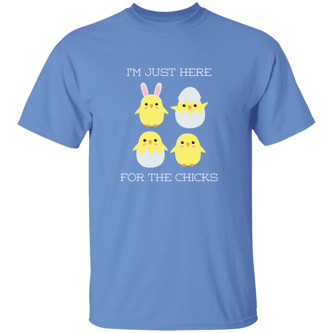Here for the Chicks Youth 5.3 oz 100% Cotton T-Shirt
