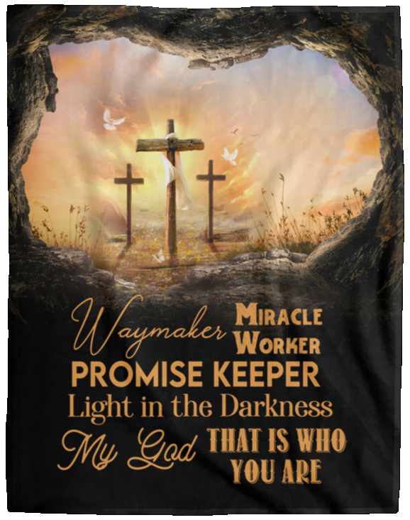 Three Crosses Waymaker Cozy Plush Fleece Blanket