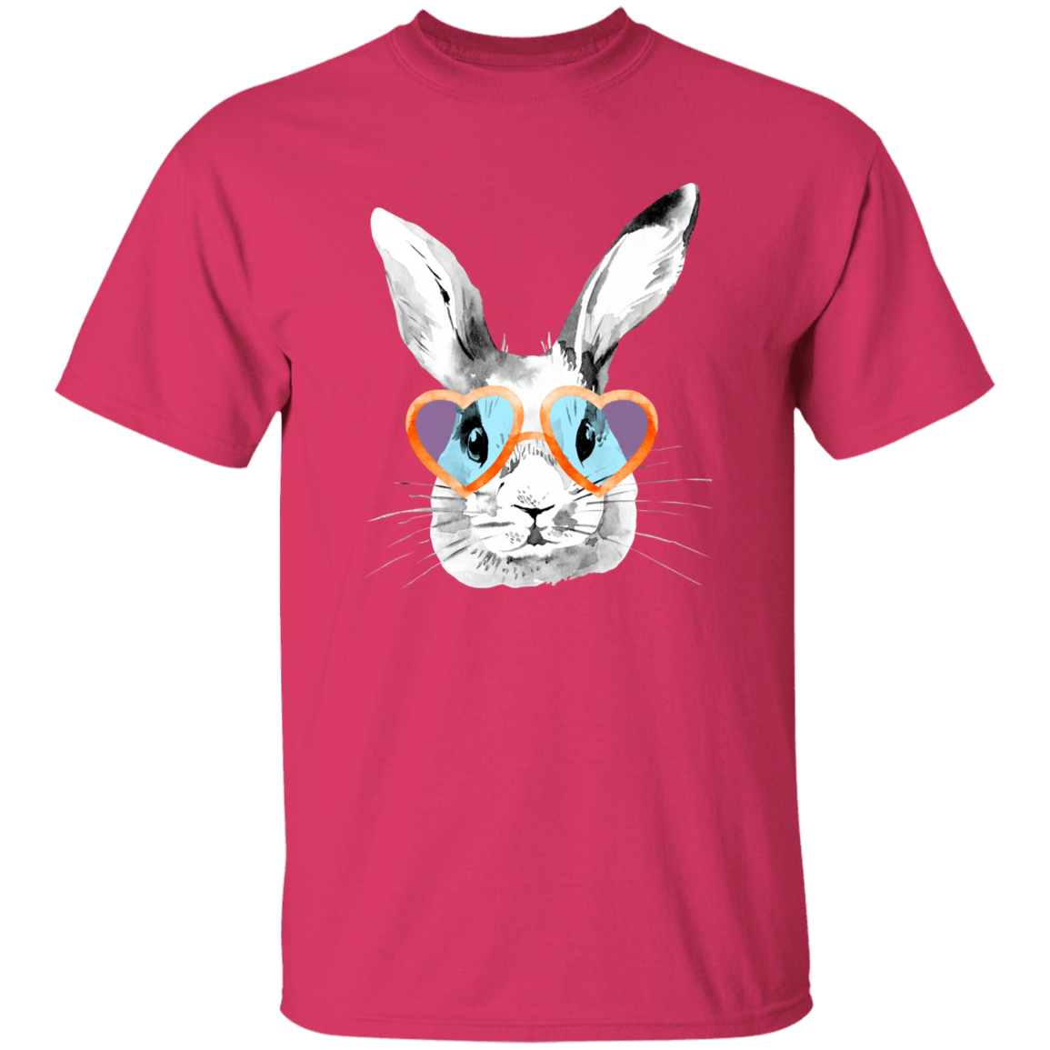 Heart Glasses Bunny Youth 5.3 oz 100% Cotton T-Shirt