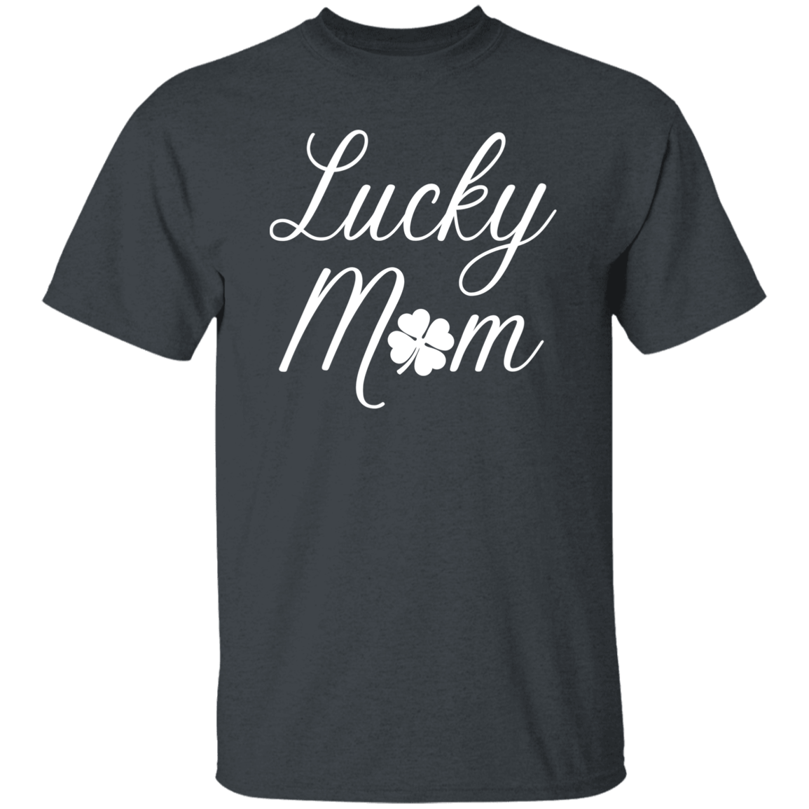 Lucky Mom White Shamrock T-Shirt
