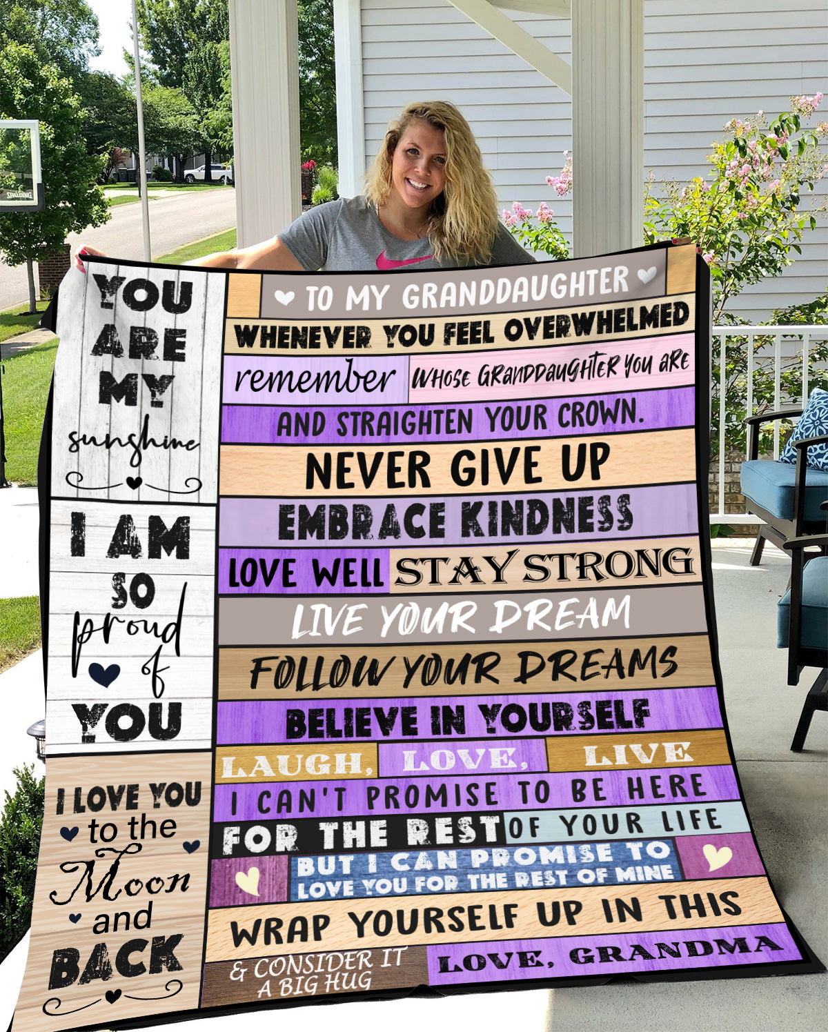 Granddaughter from Grandma Cozy Message Blanket