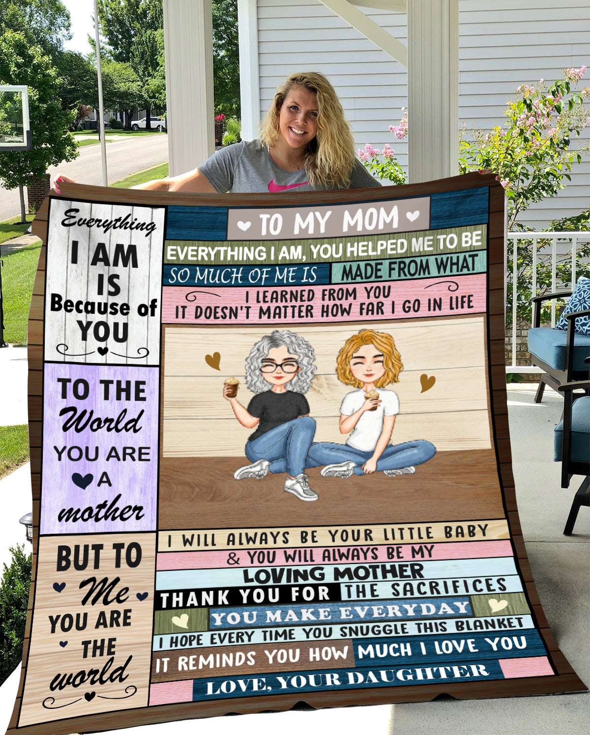 Mom Cozy Fleece Blanket