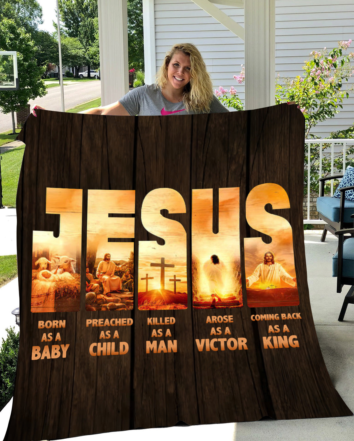 Jesus King Cozy Plush Fleece Blanket