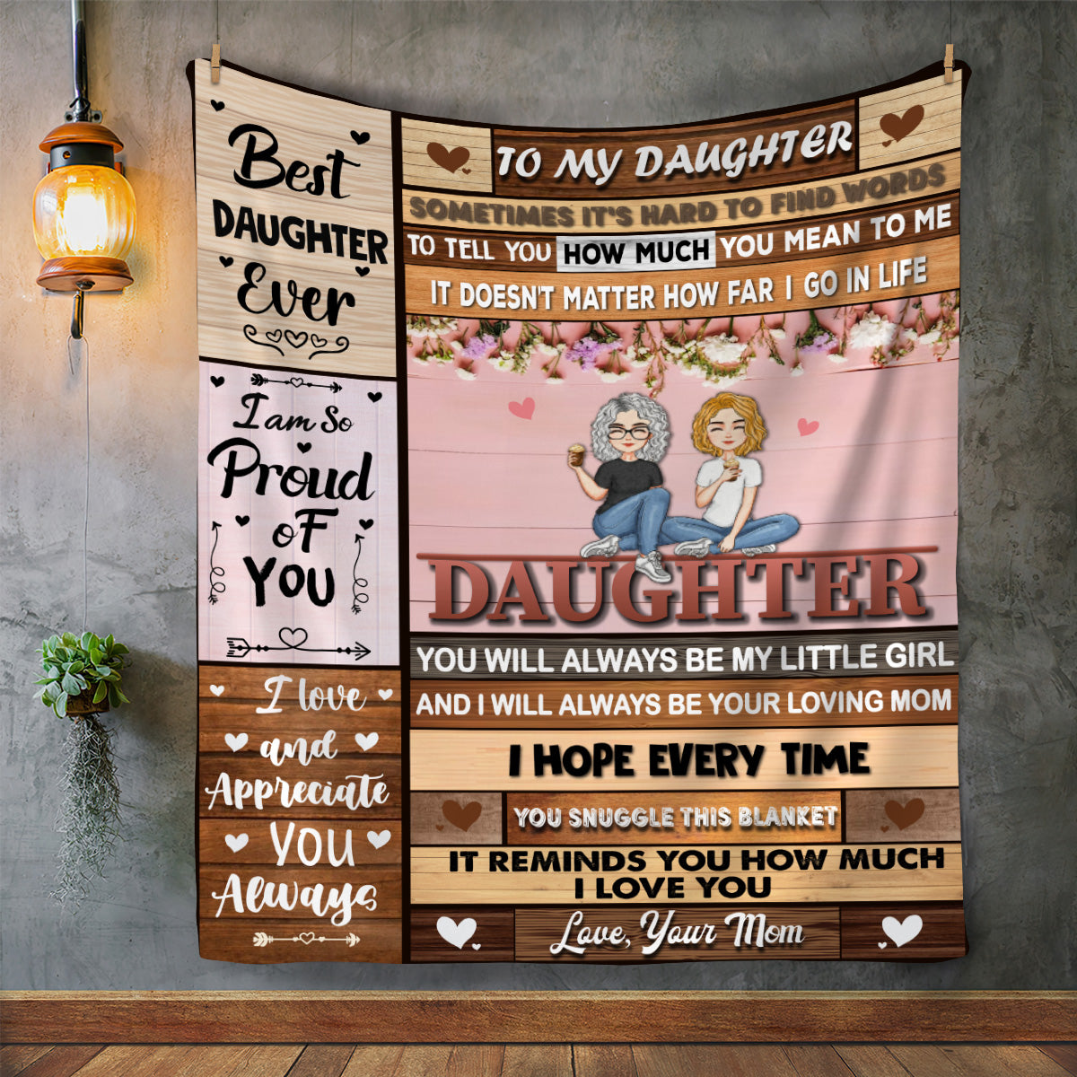 Daughter from Mom Cozy Fleece Blanket