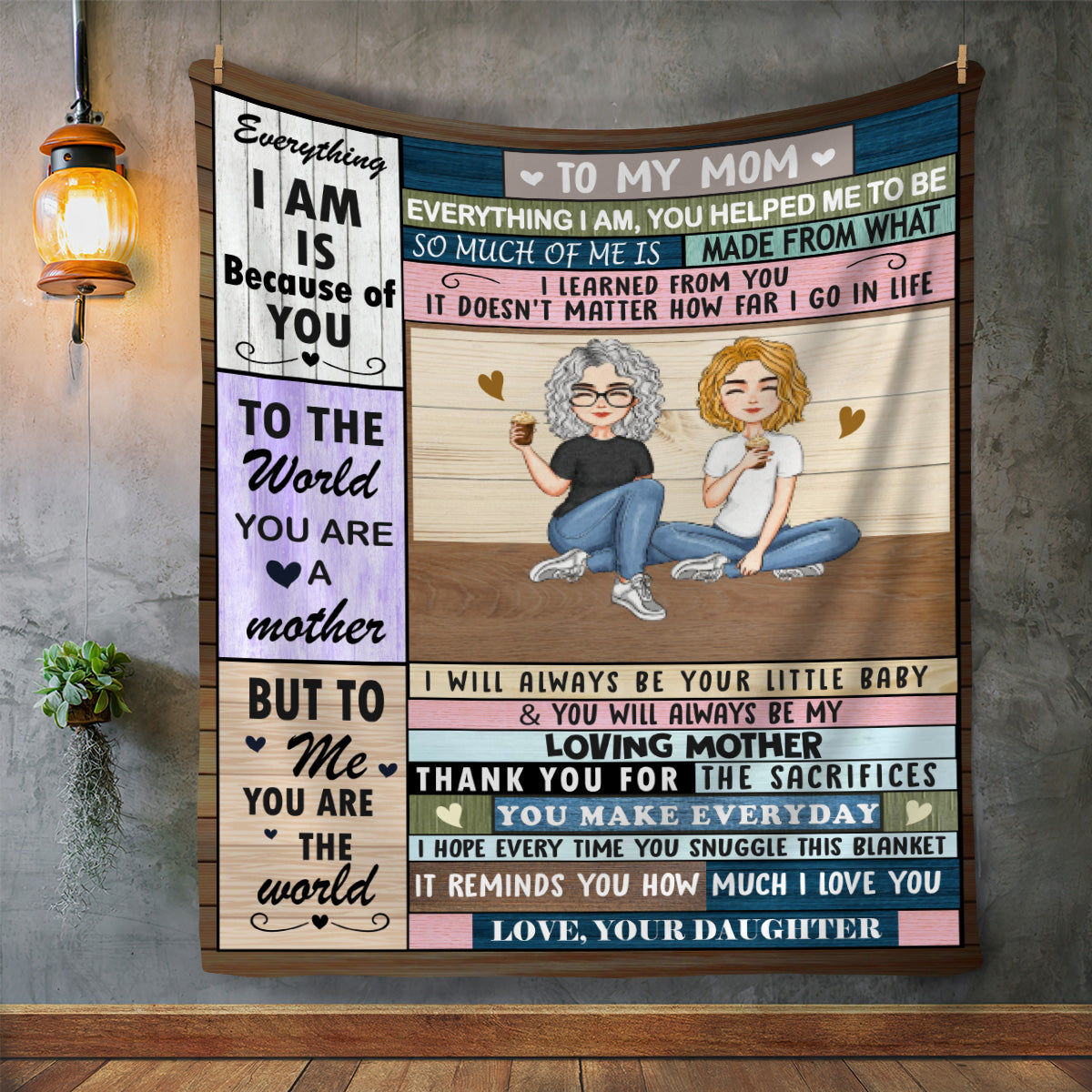 Mom Cozy Fleece Blanket