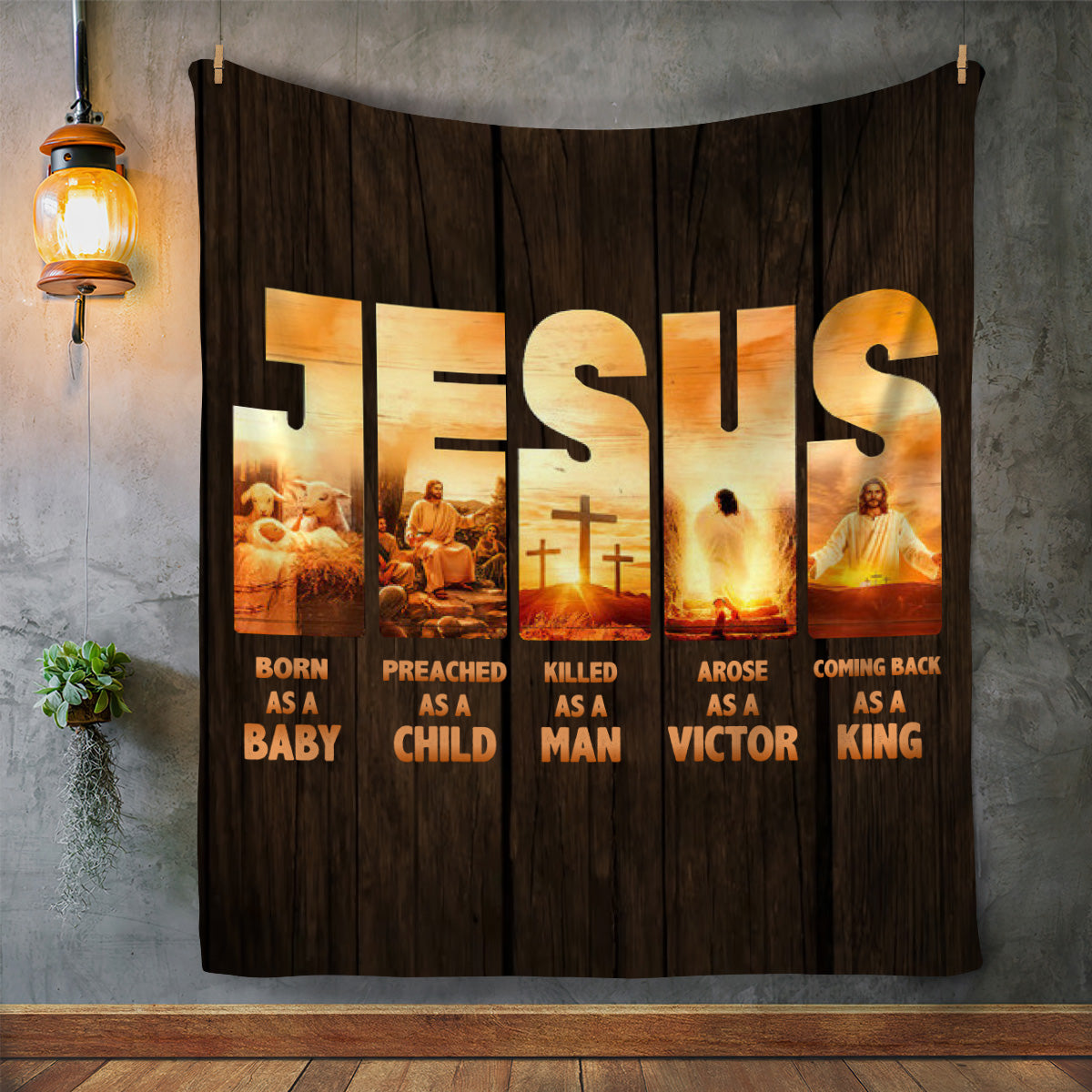 Jesus King Cozy Plush Fleece Blanket