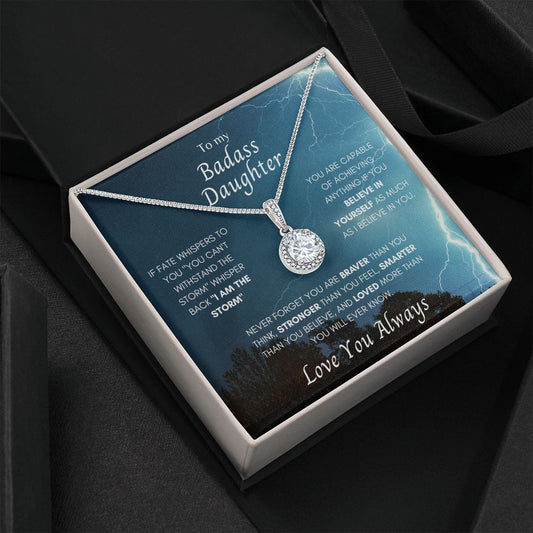 Badass Daughter Always Eternal Hope Necklace