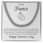 Fiance Valentine's Cuban Link Chain