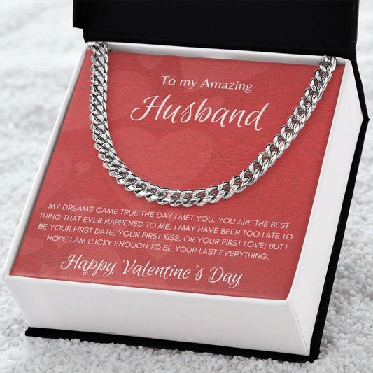 Husband Valentine's Cuban Link Chain