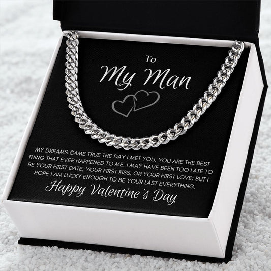 My Man Valentine's Cuban Link Chain
