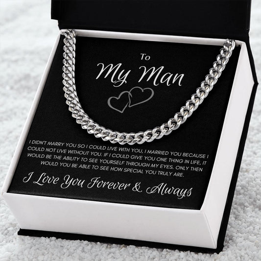My Man Forever Cuban Link Chain