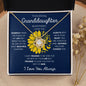 Granddaughter Sunflower Butterfly Love Knot Necklace