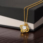 Daughter from Dad Proud Love Knot Necklace