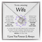 Wife Purple Flower Love Knot Necklace