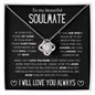 Soulmate In Your Eyes Love Knot Necklace