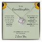 Granddaughter Sunflower Love Knot Necklace