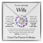 Wife Purple Flowers Love Knot Necklace