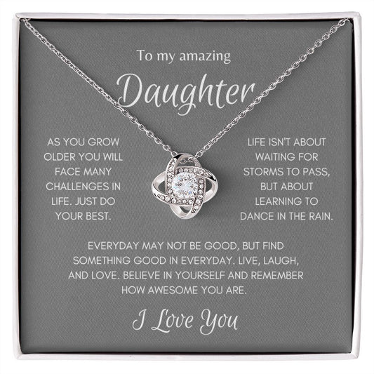 Amazing Daughter Love Knot Necklace