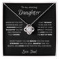 Daughter from Dad Love Knot Black Background