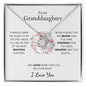 Granddaughter Flowers Love Knot Necklace