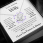 Wife Purple Flower Love Knot Necklace