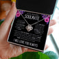 Soulmate Purple Flower Love Knot Necklace