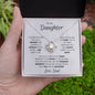 Daughter from Dad Proud Love Knot Necklace