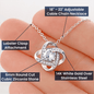 Soulmate Purple Flower Love Knot Necklace