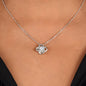 Wife Purple Flower Love Knot Necklace