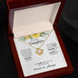 Daughter Sunflower Love Knot Necklace