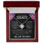 Soulmate Purple Flower Love Knot Necklace
