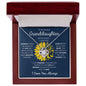 Granddaughter Sunflower Butterfly Love Knot Necklace