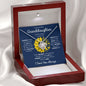 Granddaughter Sunflower Butterfly Love Knot Necklace